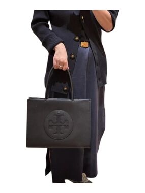 Womens Black Leather Tote Bag